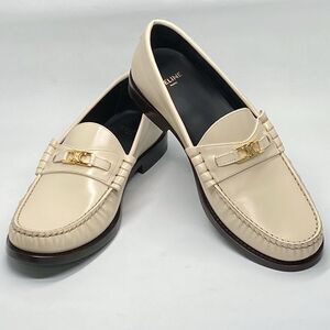 Celine Luco Triomphe in polished bull loafers size 39